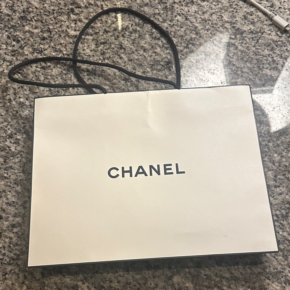 CHANEL Classic White and Black Tote